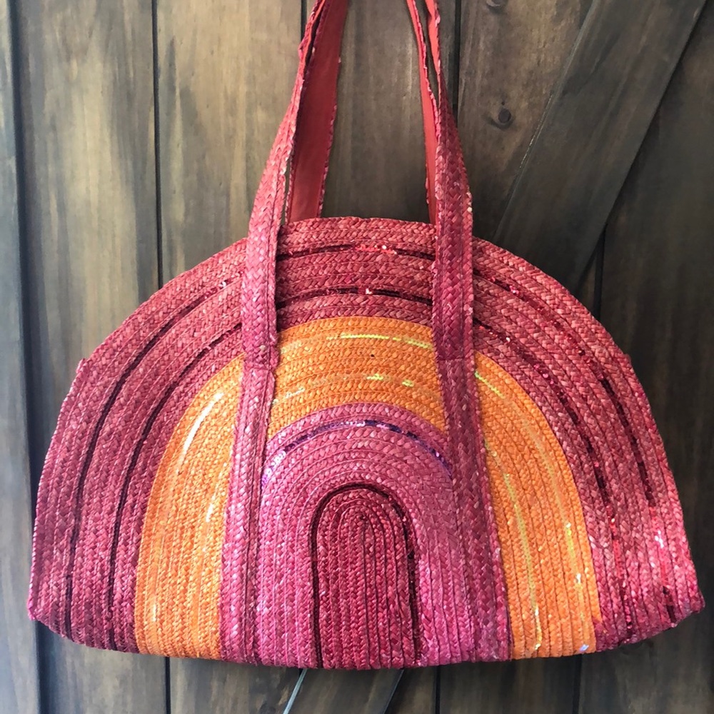 Amazing Rainbow a straw bag